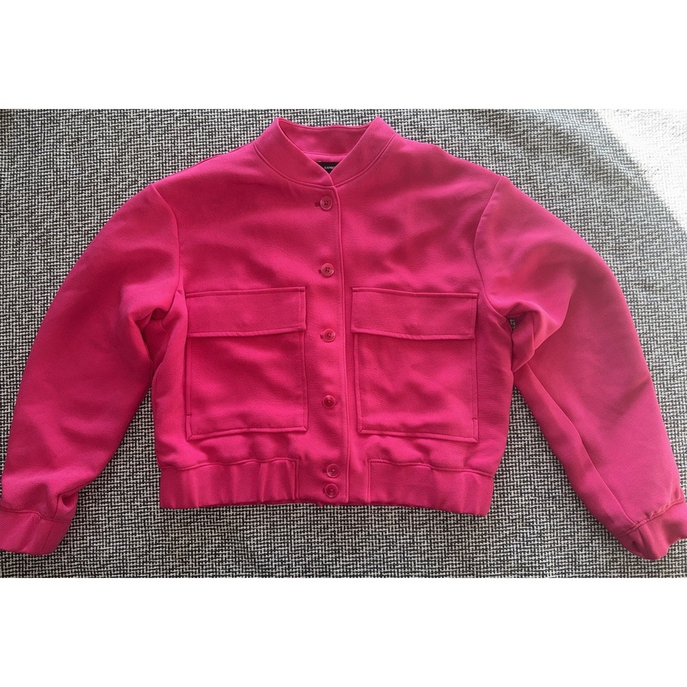Women's Pink Express Dressy High Fashion Bright Coat - Size Small